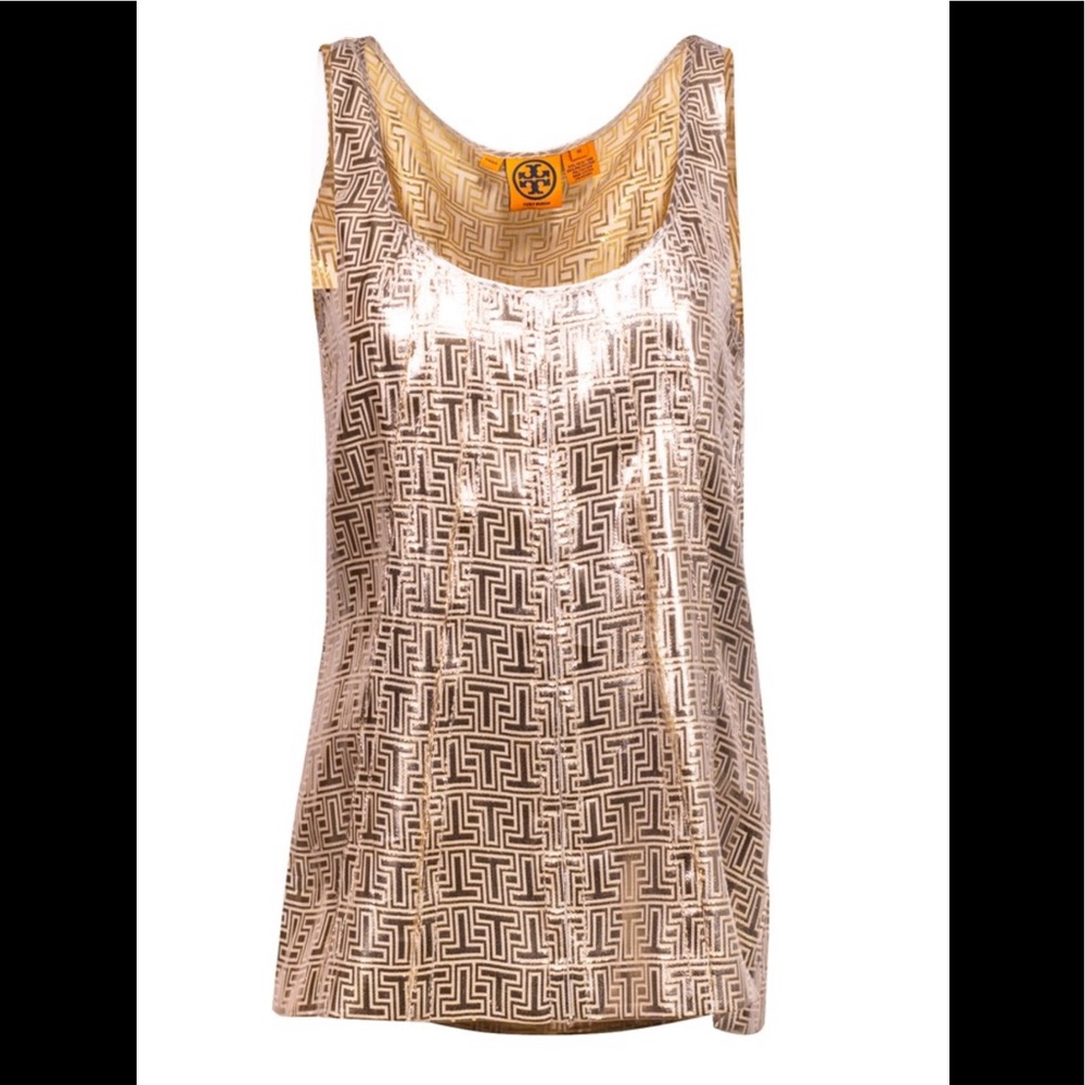 Tory Burch gold foil tank top
